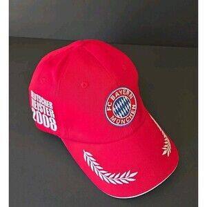 FC Bayern Munchen Adjustable Strapback Hat Soccer Football 2008 Rare!! Deutscher